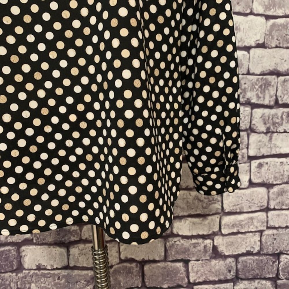 Coldwater Creek Polka Dot Blouse Size M - Picture 9 of 11